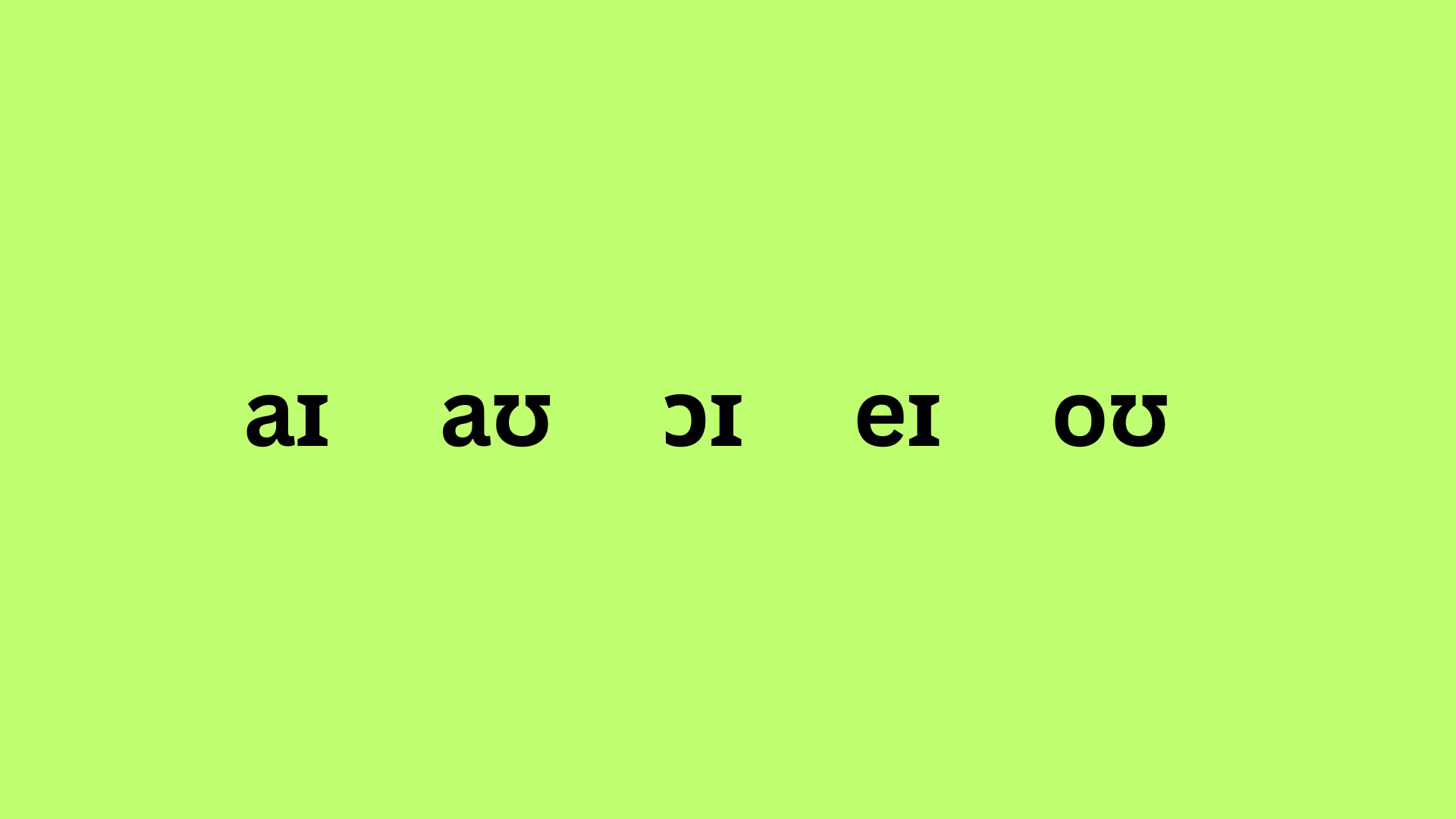 IPA: Diphthong Vowel Sounds in American English