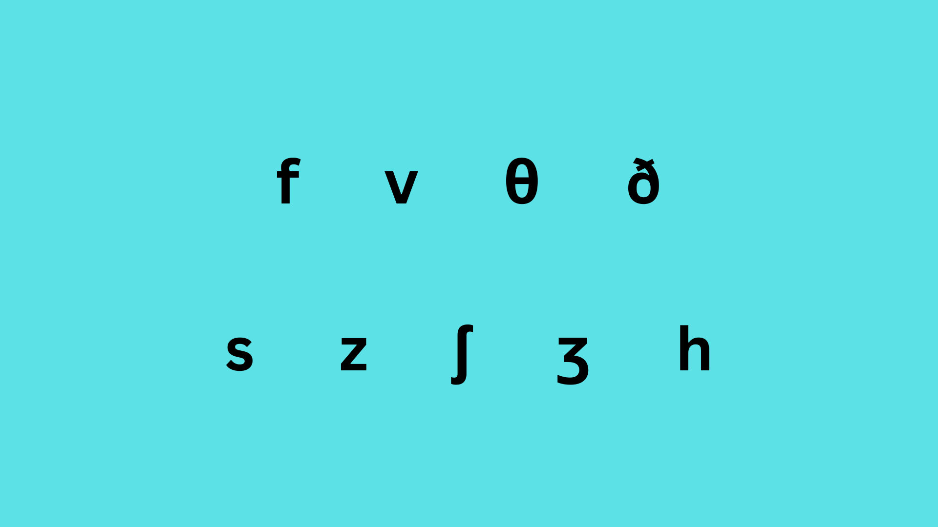 IPA: Fricative Consonant Sounds in American English